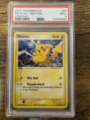 2005 Pokemon EX Emerald 60 Pikachu Reverse Foil PSA 9 53549554