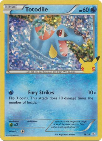 Totodile - 18/25 - Holo - McDonalds 25th Anniversary Promo