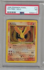 1999 Pokemon Fossil 12 Moltres Holo PSA 7 54924172