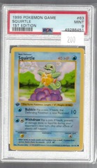 1999 Pokemon Game 63 Squirtle 1st Edition PSA 9 49286451