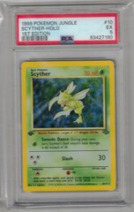 1999 Pokemon Jungle 10 Scyther Holo 1st Edition PSA 5 83427190