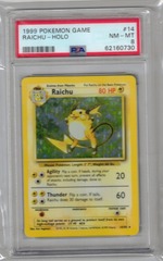 1999 Pokemon Game 14 Raichu Holo PSA 8 62160730