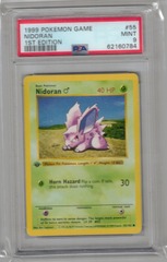 1999 Pokemon Game 55 Nidoran 1st Edition PSA 9 62160784