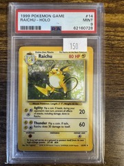 1999 Pokemon Base Set Unlimited 14 Raichu PSA 9 62160728