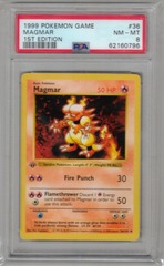 1999 Pokemon Game 36 Magmar 1st Edition PSA 8 62160796