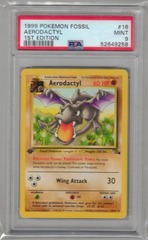 1999 Pokemon Fossil 16 Aerodactyl 1st Edition PSA 9 52649258