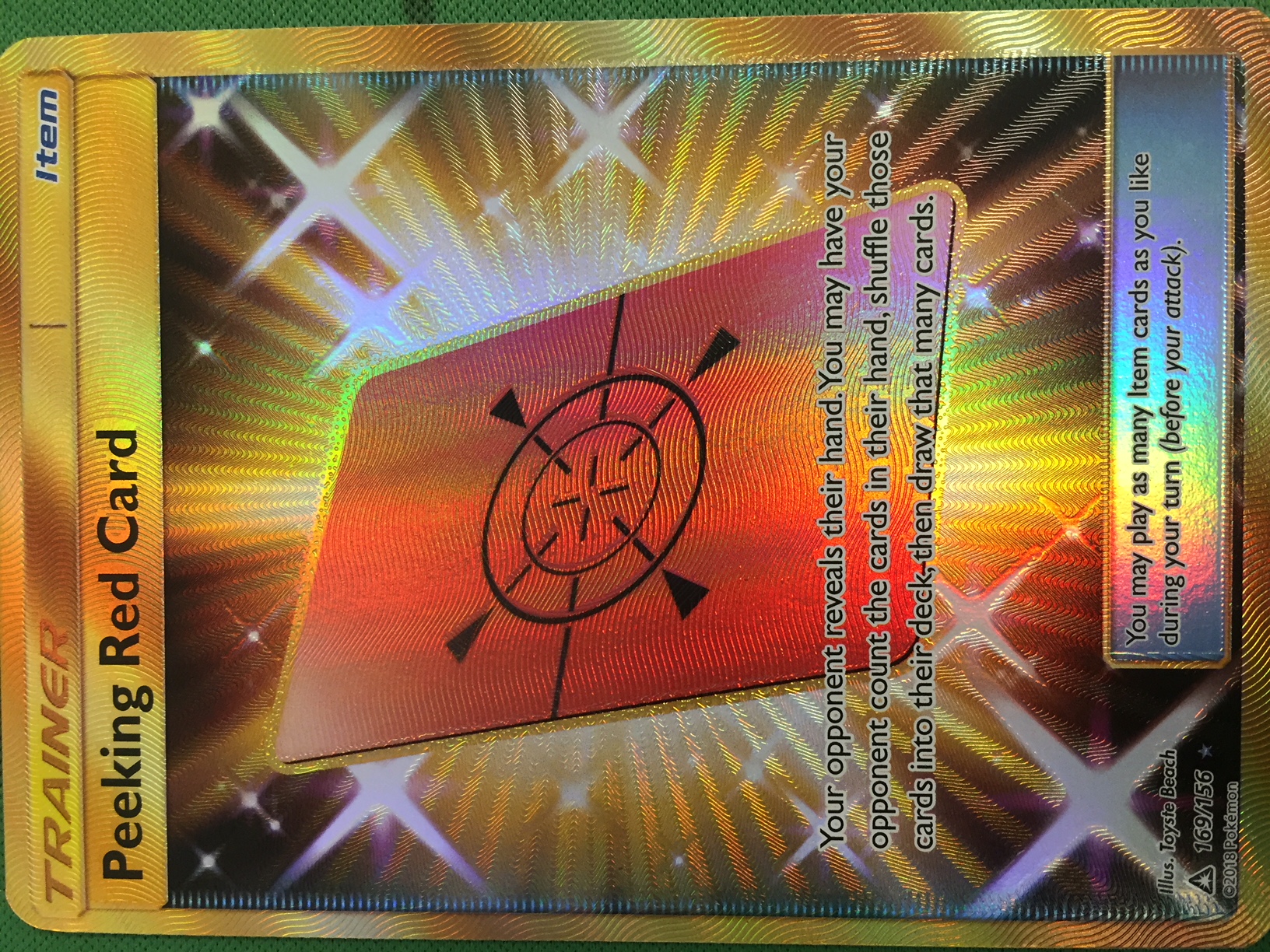 Peeking Red Card - 169/156 - Secret Rare