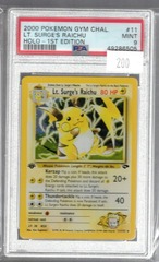 2000 Pokemon Gym Chal. 11 Lt.Surge's Raichu Holo 1st Edition PSA 9 49286505