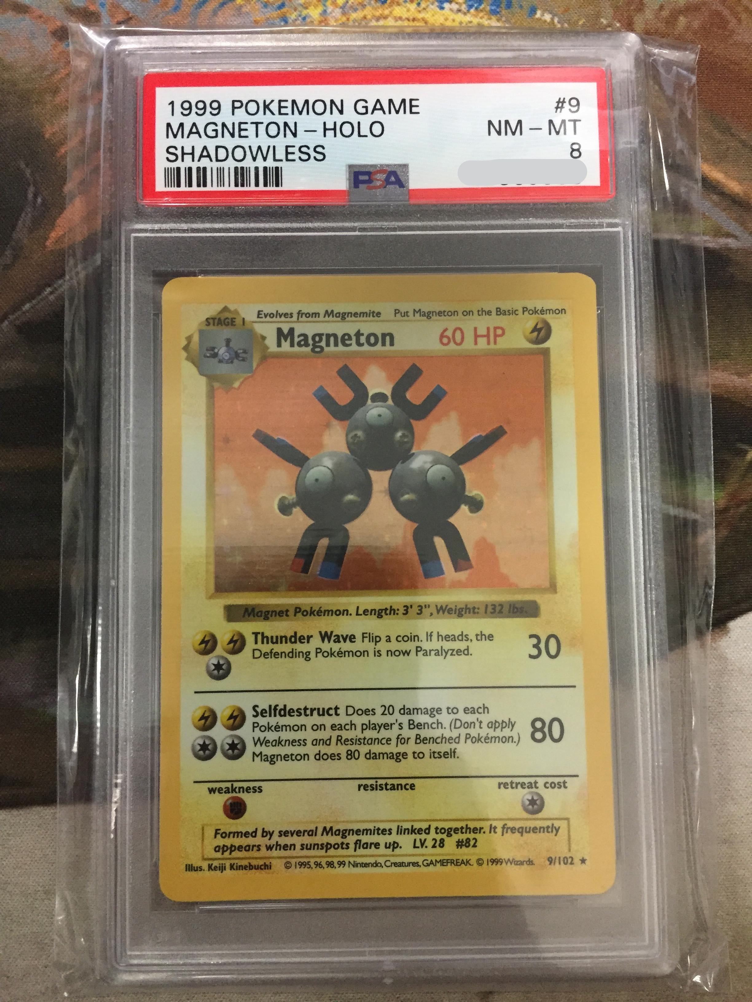 Magneton - Base Set Shadowless - PSA 8 NM-MT