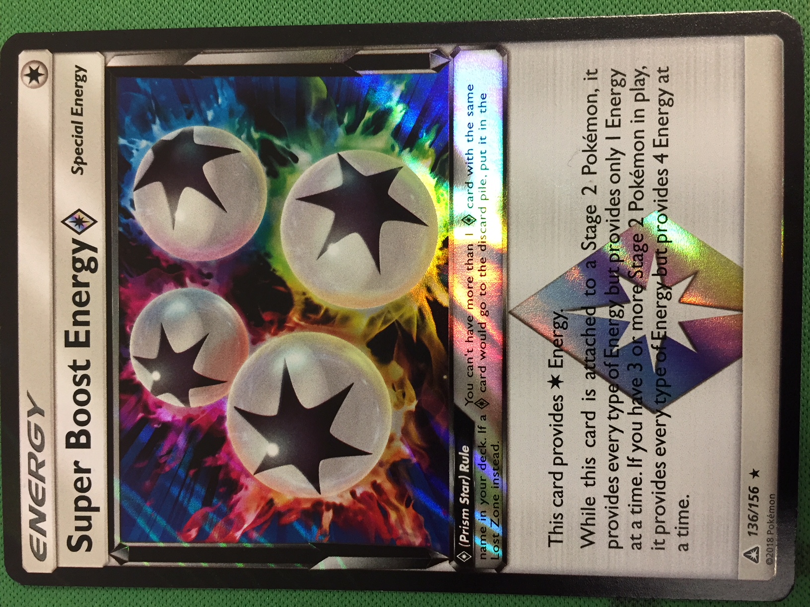 Super Boost Energy Prism - 136/156 - Holo Rare