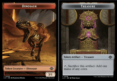 Dinosaur Token (009) // Treasure Token (018) - Foil