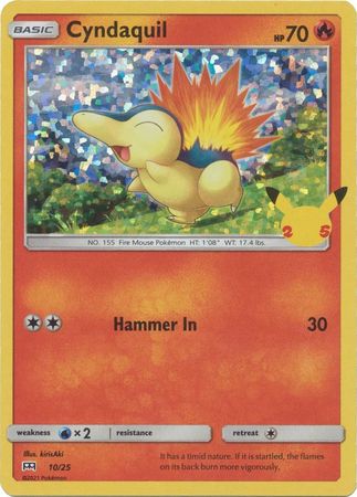 Cyndaquil - 10/25 - Holo - McDonalds 25th Anniversary Promo