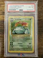 1999 Pokemon Base Set Shadowless 15 Venusaur Holo PSA 4 62358594