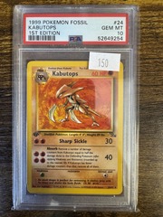 1999 Pokemon Fossil 1st Edition 24 Kabutops PSA 10 52649254