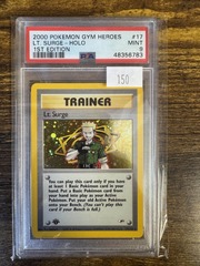 2000 Pokemon Gym Heroes 1st Edition 17 Lt. Surge PSA 9 48356783