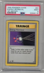 1999 Pokemon Game 81 Energy Retrieval 1st Edition PSA 9 53566118