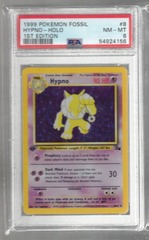 1999 Pokemon Fossil 8 Hypno Holo 1st Edition PSA 8 54924156