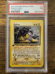 2001 Pokemon Neo Revelation 13 Raikou Holo 1st Edition PSA 7 80376160