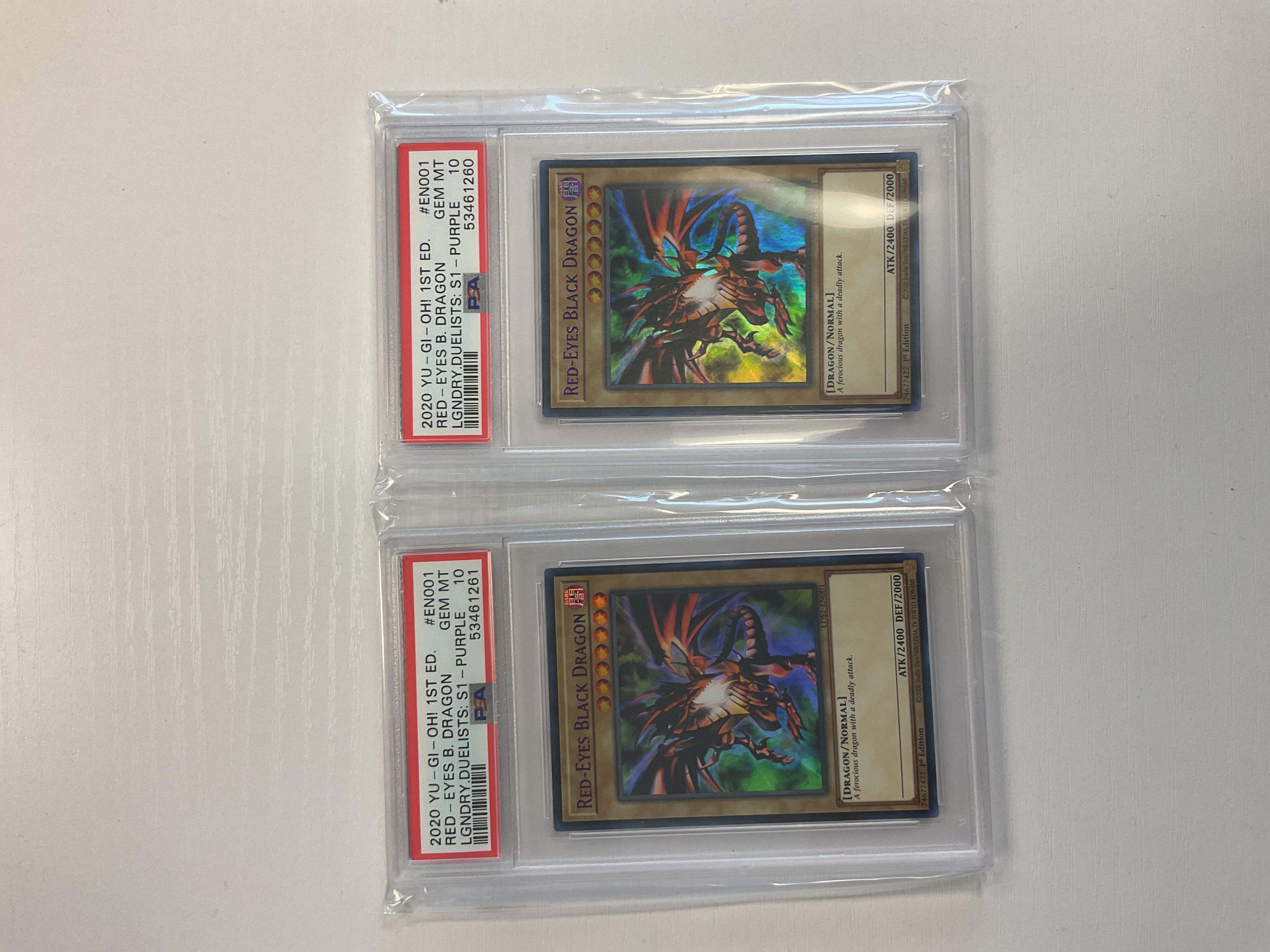 Red-Eyes Black Dragon - PSA 10 Purple LDS1-EN001