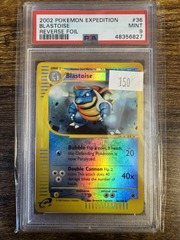 2002 Pokemon Expedition 36 Blastoise Rev Holo PSA 9 48356827