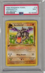 1999 Pokemon Fossil 16 Aerodactyl 1st Edition PSA 9 62160986