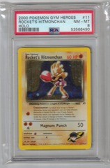 2000 Pokemon Gym Heroes 11 Rocket's Hitmonchan Holo PSA 8 53566490