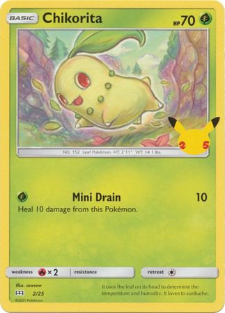 Chikorita - 2/25 - McDonalds 25th Anniversary Promo