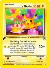 ______'s Pikachu (Birthday Pikachu) (Non-Holo Tail Stamp) - 24 - Pokemon World Collection
