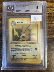 1999 Pokemon Fossil 1st Edition 14 Raichu BGS 9 0013321022