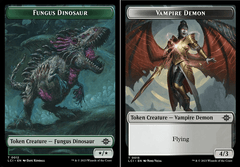 Fungus Dinosaur Token // Vampire Demon Token - Foil