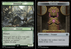 Dinosaur Token (001) // Treasure Token (018) - Foil