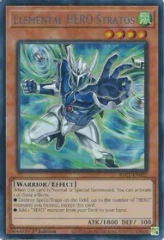 Elemental HERO Stratos (Alternate Art) (Silver) - BLC1-EN022 - Ultra Rare - 1st Edition