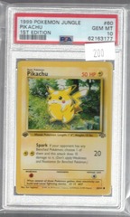 1999 Pokemon Jungle 60 Pikachu 1st Edition PSA 10 62163177