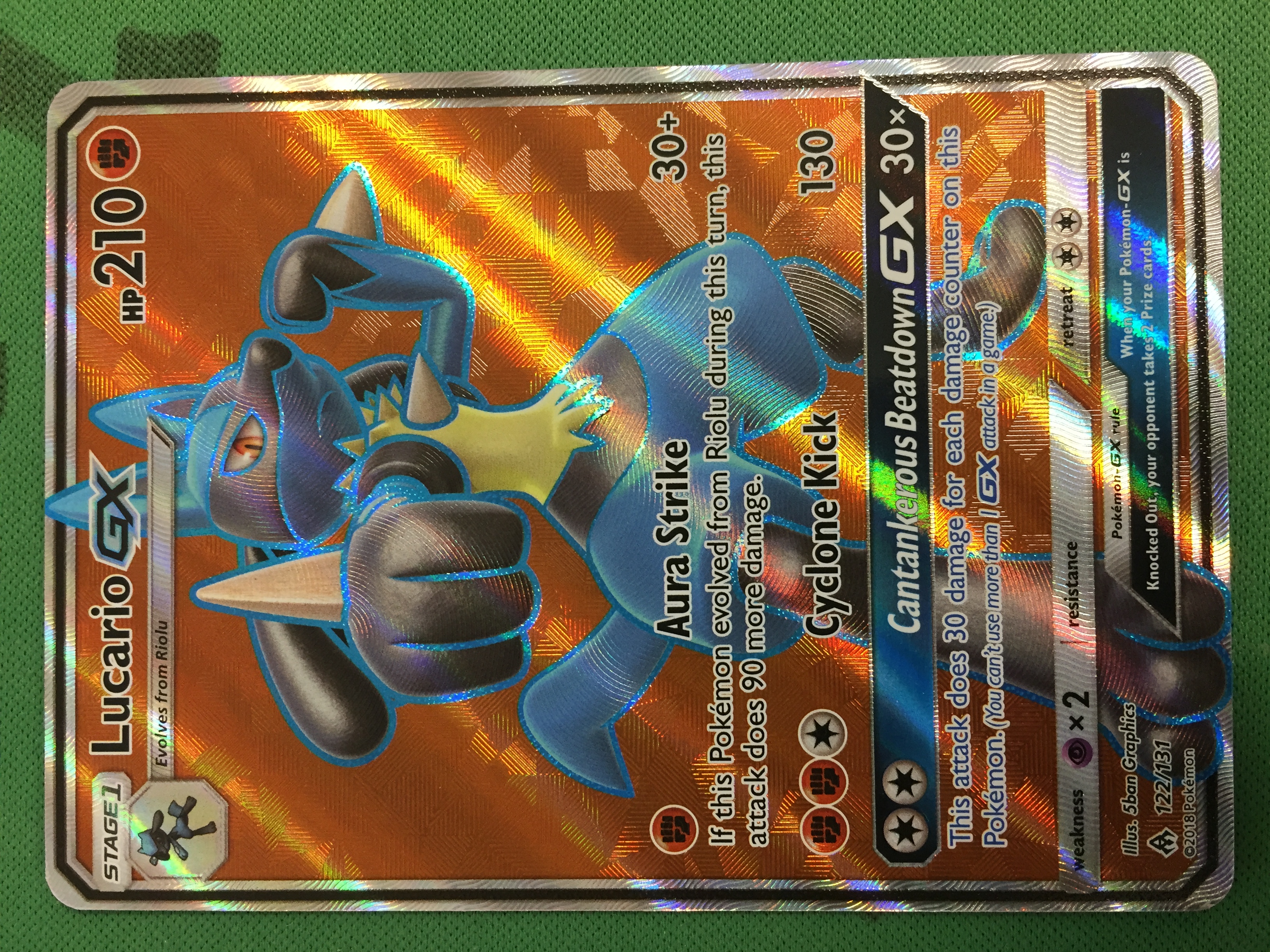 1x Lucario GX - 122/131 - Full Art Ultra Rare Lightly Played Pokemon SM07 - Forb - Picture 1 of 1