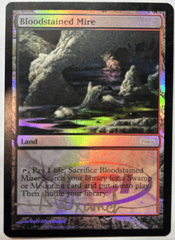 Bloodstained Mire Foil Judge Promo Signed Rob Alexander Mtg Magic