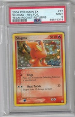 2004 Pokemon EX 77 Slugma Rev. Foil Team Rocket Returns PSA 9 59515319