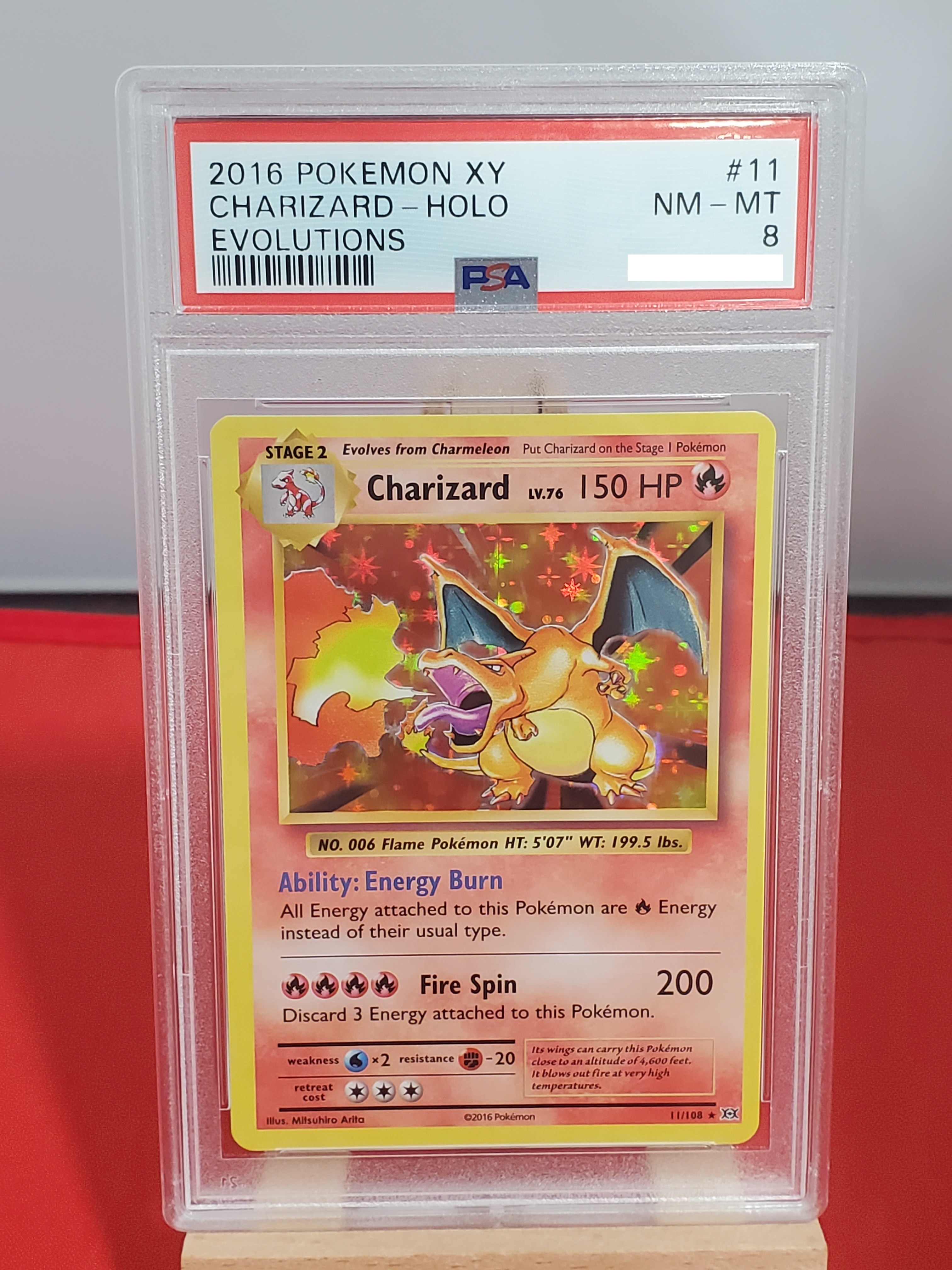 Charizard - Holo - XY Evolutions - PSA 8 NM-MT