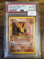 1999 Pokemon Fossil 1st Edition 12 Moltres PSA 8 49286468