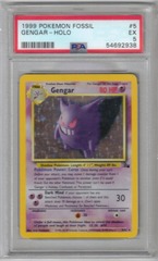 1999 Pokemon Fossil 5 Gengar Holo PSA 5 54692938