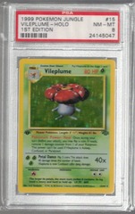 1999 Pokemon Jungle 15 Vileplume Holo 1st Edition PSA 8 24145047