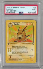 1999 Pokemon Fossil 29 Raichu 1st Edition PSA 9 52649256