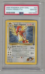 2000 Pokemon Gym Chal. 27 Koga's Pidgeotto PSA 10 54574063