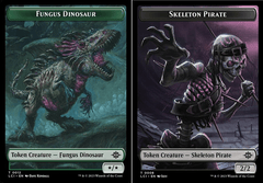 Fungus Dinosaur Token // Skeleton Pirate Token - Foil