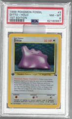 1999 Pokemon Fossil 3 Ditto Holo 1st Edition PSA 8 62160997