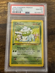 1999 Pokemon French Base Set 44 Bulbasaur 1st Edition PSA 10 62163015