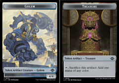 Golem Token // Treasure Token (018) - Foil