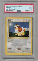 1999 Pokemon Game 57 Pidgey 1st Edition PSA 9 53566156