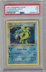 1999 Pokemon Game 6 Gyarados Holo Shadowless PSA 5 53566195