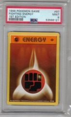 1999 Pokemon Game 97 Fighting Energy 1st Edition PSA 9 53566121