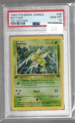 1999 Pokemon Jungle 26 Scyther 1st Edition PSA 10 62163225